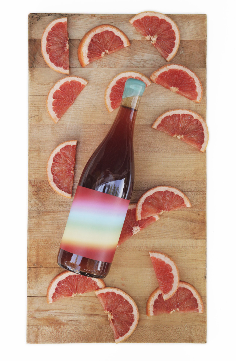 wine package shot outdoors for DOC 
