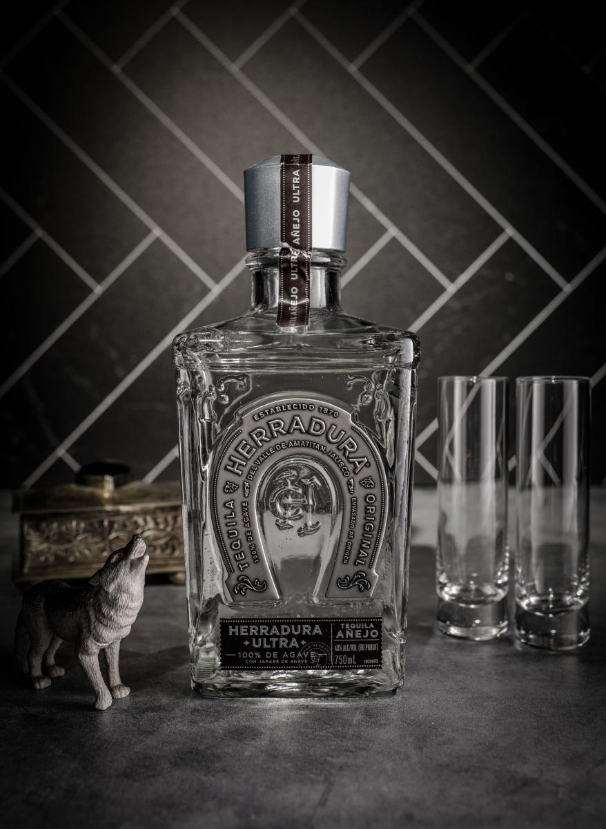 tabletop with Huradura Tequila