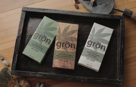 new packages for local Portland cannabis products company Gron Chocolate