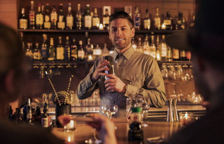 Bartender mixing it up Yakuza Restaurant